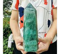 IDGTTLDF Green Fluorite Plate Obelisk Crystal Column Ornaments (Size : 600g-650g)