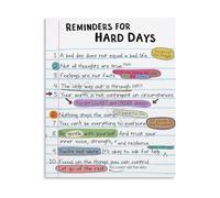 IDGTTLDF Inspirational Self Care Poster Encouraging Wall-Art with Affirmations for Hard Times Bedroom Living Room Home Decor 8 X 12 in