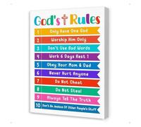 IDGTTLDF Kids' Bible Verse Canvas Set - Decor for Sunday School & Bedroom, Teaching Kindness, Love, Obedience through Scripture Art Prints Unframed,08x12inch(20x30cm)