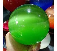 IDGTTLDF Quartz Crystal Ball Magic Cat's Eye Degaussing Home Office Decor Gem (Color : Verde, Size 50mm)