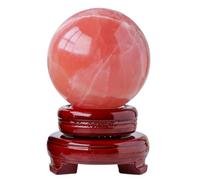 IDGTTLDF Quartz Crystal Ball with Stand, Caribbean Stone Sphere, FengShui Gemstone Gift Decor Divination Yoga,60~65mm