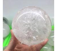 IDGTTLDF Quartz White Calcite Crystal Sphere Ball for Witchcraft and Decorative Balls,Crystals and Stones Beginners Gift,9cm
