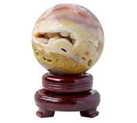 IDGTTLDF Rainbow Agate Geode Crystal Ball,Polished Quartz Gemstone Balls for Decoration Fengshui,4~4.5cm