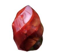 IDGTTLDF Red Agate Torch Crystal Flame Carnelian Gemstone Form Fire Crystals Decor Stone (Size : 360-450g)