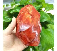 IDGTTLDF Red Agate Torch Crystal Flame Carnelian Quartz Gemstone Form Fire Crystals Decor Stone (Size : 370-450g)