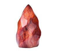 IDGTTLDF Red Agate Torch Flame Psychic Feng Shui Gemstone Form Fire Crystal Room Ornament (Size : 300-500g)