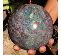 IDGTTLDF Red Blue Green Crystal Ball with Stand Decorative Sphere Polished Quartz for Magical Shots Divination Decor,5.5~6cm