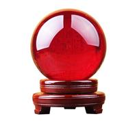 IDGTTLDF Red Crystal Ball with Stand Glass Handcrafted Photography Prop FengShui Scrying Spheres for Magical Shots Elegant Home & Party Decor,A,100mm/3.9in