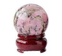 IDGTTLDF Rhodonite Crystal Sphere Ball, Gemstone,Round Collection Pocket Stone for Scrying,Decoration,6~7cm
