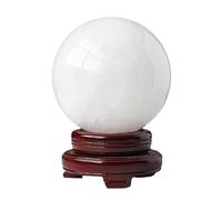 IDGTTLDF Rock Crystal Ball Witch Gemstone Fortune Teller, Feng Shui Protection Wicca Decoration,90~100mm