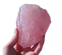IDGTTLDF Rough Stones Crystal Rose Quartz Raw Gemstones for Tumbling, Polishing, Fish Tank Decoration DIY, Home,Cabbing,300-500g