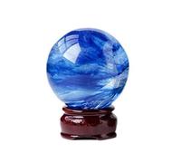 IDGTTLDF Smelting Crystal Ball Ornaments, All Wishes Will be Fulfilled, Luck Will Come, Blue,Blue-40mm
