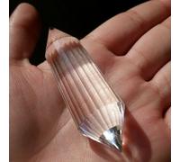 IDGTTLDF Stone 24Sided Clear Double Terminated Vogel Inspired Crystal Wand