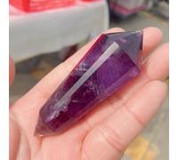 IDGTTLDF Stone Amethy Vogel Style Quartz Crystal Wand 24 Sided Double Point Inspired