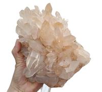 IDGTTLDF Stone Naturally Formed Light Crystal Cluster Quartz Home Office Decoration Gift(Size:200-250g)