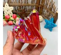 IDGTTLDF Stone Quartz Crystal Cluster Red Flame Precursor Wedding Decoration Aquarium(100-150g)