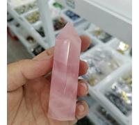 IDGTTLDF Stone Rose Quartz Crystal Dot Column Hand Polished Hexagonal Obelisk Interior Decoration(50-60mm)