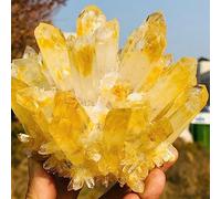 IDGTTLDF Yellow Tibetan Quartz Crystal Cluster (Size : 400-450g)