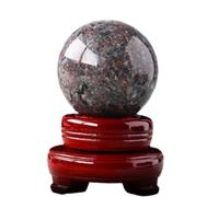 IDGTTLDF Yooperlite Stone Crystal Ball,Magic Flame Stones Crystals Sphere with Stand,Photography Home Decor,40mm