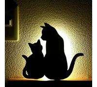 IDHBGJD 1 PC LED Veilleuse Murale Contrôle du Son Silhouette Scone Lampe Belle Chat Chien Lapin Ombre Lumière Couloir Chambre Mur Lampe Décoration de la Maison (Couleur : #03)