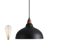 IDHBGJD Lampe Suspendue en Acrylique à dôme Japonais, Moderne et Simple, Ampoule à Filament E27 (Incluse), Cuisine Naturelle, Salle à Manger, Salon