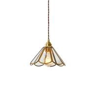 IDHBGJD Lampe Suspendue Industrielle à cône en Forme de Goutte de Fleur, fabriquée à la Main, éclairage d'ambiance, Ampoule à Filament E27 (Incluse), Doublure en Fer Romantique et Floral