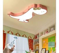 IDHBGJD LED Dinosaure Plafonnier Garçon Chambre Lampe Suspendue Moderne Décoration Intérieure Lustre Maternelle Dimmable Suspension Créative Salon Chambre Kinderzimmer Éclairage Décoratif 60 cm/Rose