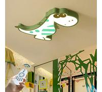 IDHBGJD LED Dinosaure Plafonnier Garçon Chambre Lampe Suspendue Moderne Décoration Intérieure Lustre Maternelle Dimmable Suspension Créative Salon Chambre Kinderzimmer Éclairage Décoratif 48 cm/Vert
