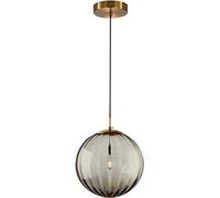 IDHBGJD Luminaire Suspendu Globe Moderne du Milieu du siècle, Mini luminaire Suspendu Vintage en Verre Gris, Lustre à Globe Unique à 1 lumière, luminaires d'îlot de Cuisine de Ferme (Gris fumé-7,9”)