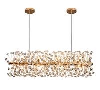 IDHBGJD Lustre à Tige étoilée en Cristal (150 cm)