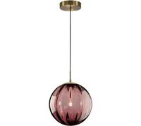 IDHBGJD Pendentif Globe Moderne - Lampe contemporaine dorée pour îlot de Cuisine, Pendentif Globe Unique, Mini Boule de Verre (Bordeaux, 20,1 cm)