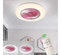 IDHBGJD Plafonnier avec Ventilateur LED 72 W, Ventilateur de Plafond Invisible avec Ventilateur d'éclairage, télécommande à intensité Variable, Ventilateur Ultra Silencieux, Lustre Moderne, Chambre à