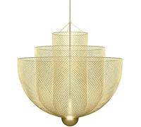 IDHBGJD Plafonnier LED d'intérieur Suspendu en Forme de Grille en métal, luminaire Suspendu de Luxe, Style Lustre en Fer, Abat-Jour, Villa, Salon, décoration, luminaire, Hall d'entrée