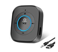 IDIGMALL 2023 Latest Bluetooth 5.3 Audio Receiver for Speaker, Wireless 3.5mm AUX Hi-Fi Music Adapter w/Noise Cancelling Mic & Hands-Free for Car Stereo Home Amp w/Headphones Jack/RCA, 20H Playtime