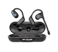 iDIGMALL Casque Bluetooth 5.4 avec microphone amovible, casque ouvert avec microphone antibruit et sourdine pour appels, écouteurs sans fil multipoints avec étui de charge pour bureau, maison