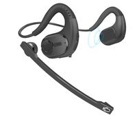 iDIGMALL Casque Bluetooth avec microphone amovible, casque sans fil multi-points avec microphone antibruit DSP pour téléphone, PC, ordinateur portable, casque à oreilles ouvertes confortable et léger