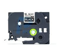 Idik 1pk Blanc sur noir Standard laminé étiquette ruban Compatible pour BROTHER P-Touch Tze-345 Tz345 Tze345 (18 mm X 8 m)