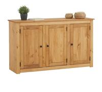 IDIMEX Bahut CANCUN à trois portes - Bois massif de pin, teinté/ciré, polyvalent pour salon, couloir