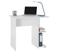 IDIMEX Bureau avec rangemnt Nova Petit Bureau Informatique avec Rangement Ouvert, en mélaminé de Couleur Blanc