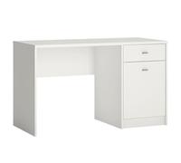 IDIMEX Bureau en Bois BARZA 1 Porte 1 tiroir 120 x 73 x 56 cm Blanc, avec Espace de Rangement