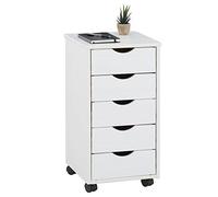 IDIMEX Caisson de Bureau/de Rangement sur roulettes lasuré Blanc