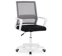 IDIMEX Chaise de Bureau Perth, Pivotante et réglable en Hauteur, Tissu Mesh, avec accoudoirs (Noir)