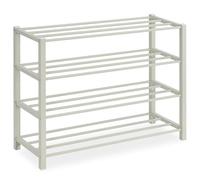 IDIMEX Étagère à Chaussures NAVAN Rangement Porte-Chaussures avec 4 Niveaux en métal laqué Beige pour 16 Paires de Chaussures