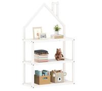 IDIMEX Étagère Enfant LENISE en pin Massif, Meuble Rangement Chambre Enfant en Forme de Maison en Bois lasuré Blanc