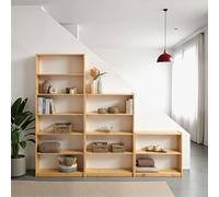 IDIMEX Etagère Escalier Melly H 240 cm en Bois Massif Coloris Naturel, Bibliothèque sous-Pente, Rangement Ouvert sur Pied