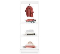 IDIMEX Étagère pour enfant Sally en forme de maison, blanche, avec 3 étagères, crochets pratiques pour l'organisation, étagères pour chambre d'enfant, meubles pour enfants, garde-robe pour enfants