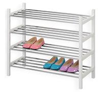 IDIMEX Etagère Rangement à Chaussures RESA 4 tablettes laqué Blanc