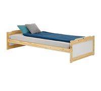 IDIMEX Lit Simple lit Enfant Fritz 90 x 200 cm pin Massif Coloris Bois Naturel et Blanc