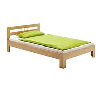 IDIMEX Lit Simple Theo 90 x 200 cm lit pour Enfant en pin Massif lasuré Couleur hêtre, avec tête de lit