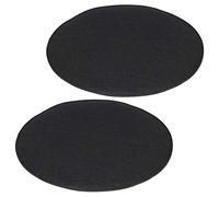 IDIMEX Lot de 2 Coussins d'assise JONITA pour chaises ou fauteuils de Salle à Manger ou Bureau, galettes de Chaise rembourrées Rondes en Feutre Noir